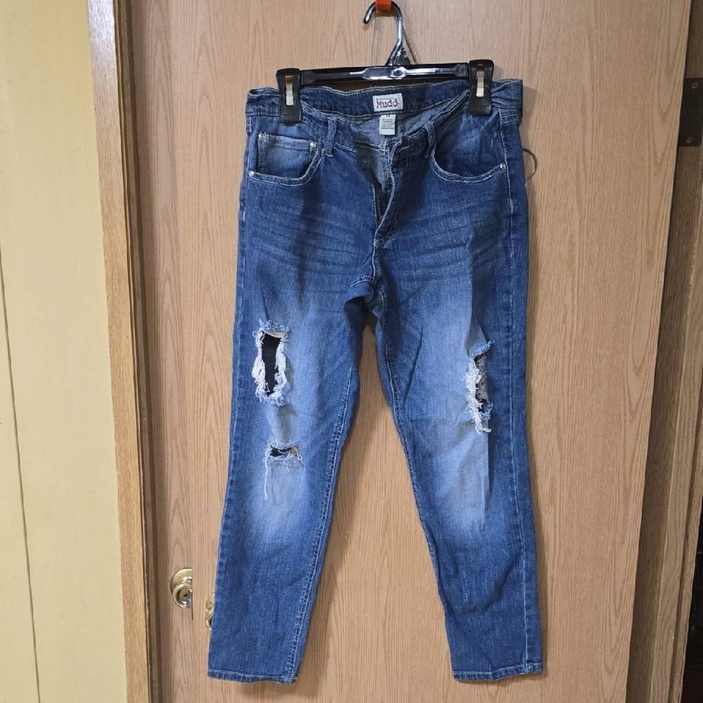 Trendy Blue Distressed Jeans